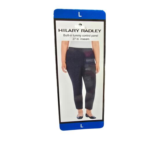 NWT Hilary Radley Womens Tummy Control Panel Pants Black Size Large 27" Inseam L - Picture 4 of 9